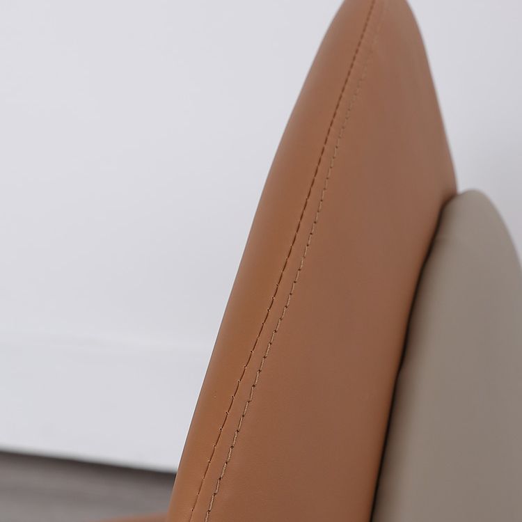 Modern Simple Side Chair Faux Leather Kitchen Dining Chairs with Wooden Base Clearhalo 'Dining Chairs' 'Dining Tables & Seating' 'dining_chair' 'furn' 'furn_dining_chair' 'Furniture' 'Kitchen & Dining Furniture' 1200x1200_0a02952d-3e90-43fa-9298-2c58a8452c9f