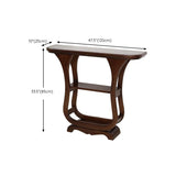 33.46" Tall Half Moon Accent Table Solid Wood Console Table for Hall Clearhalo 'Console Tables' 'console_tables' 'Entry & Mudroom Furniture' 'furn' 'furn_console_tables' 'Furniture' 1200x1200_0a0344f6-8f01-4ee3-b9ba-ee702ab5e5f8