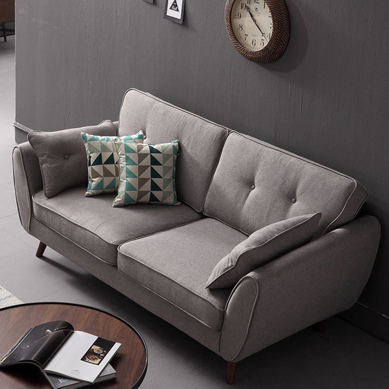 2/3 Seater Modernism Linen Standard Sofa Cushions Flared Arm Sofa Clearhalo 'furn' 'furn_sofas' 'Furniture' 'furniture_sofas' 'kitchen' 'kitchen_sofas' 'Living Room Furniture' 'Sofa' 'sofas' 1200x1200_0a050a7f-30e6-4cdd-b5c6-f7fba5e3bd67