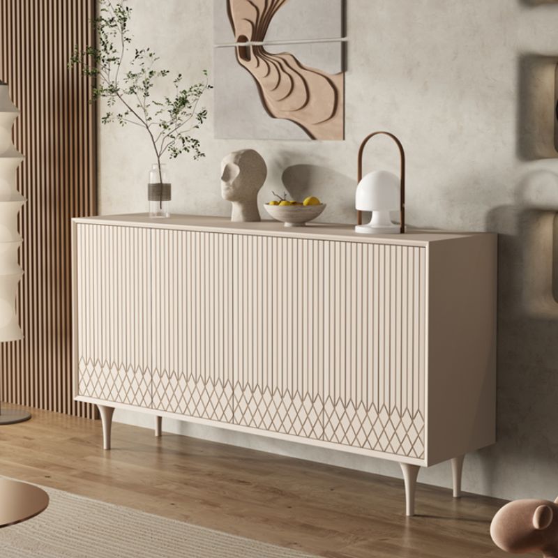 現代のサイドボードキャビネットは、キッチン用のドア付きの木製サイドボードテーブルを設計しました