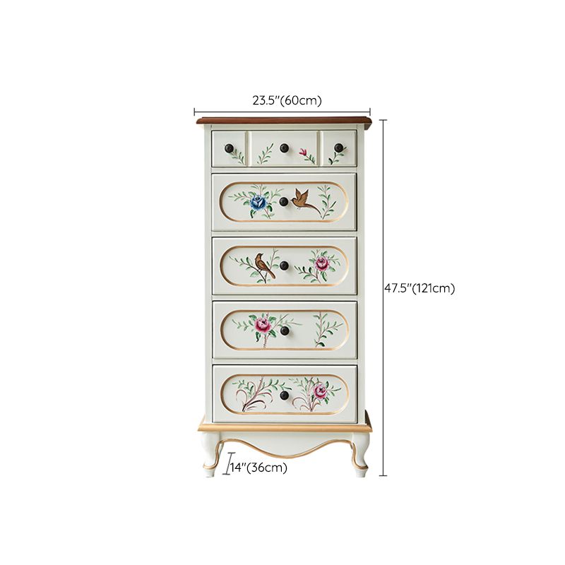 Tocador de cofre de almacenamiento tradicional estadounidense tocador de madera con cajones