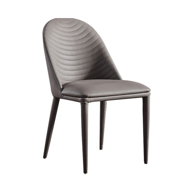 Parsons Matte afwerking Dineerstoel Designer Stijl Lederen vergaderruimte Zijstoel