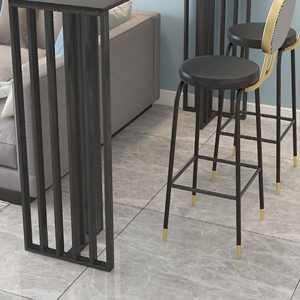 1/3/4 pezzi glam bar tavolo set di tavoli opachi con banco in pietra sinterizzato