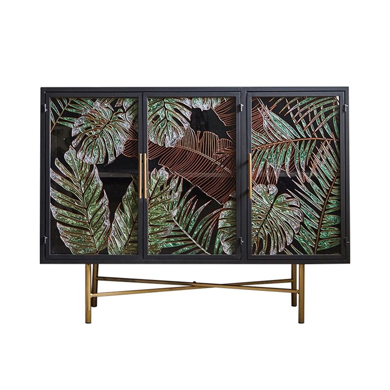 Traditional Wood Display Stand Glass Doors Storage Cabinet for Living Room Clearhalo 'Display & China Cabinets' 'display_china_cabinets' 'furn' 'furn_display_china_cabinets' 'Furniture' 'Kitchen & Dining Furniture' 1200x1200_0a0a9fd9-f478-4aa3-8863-fc2b1eae1d5c