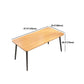 Industrial Style Dining Table Solid Wood 4 Legs Table for Dining Room
