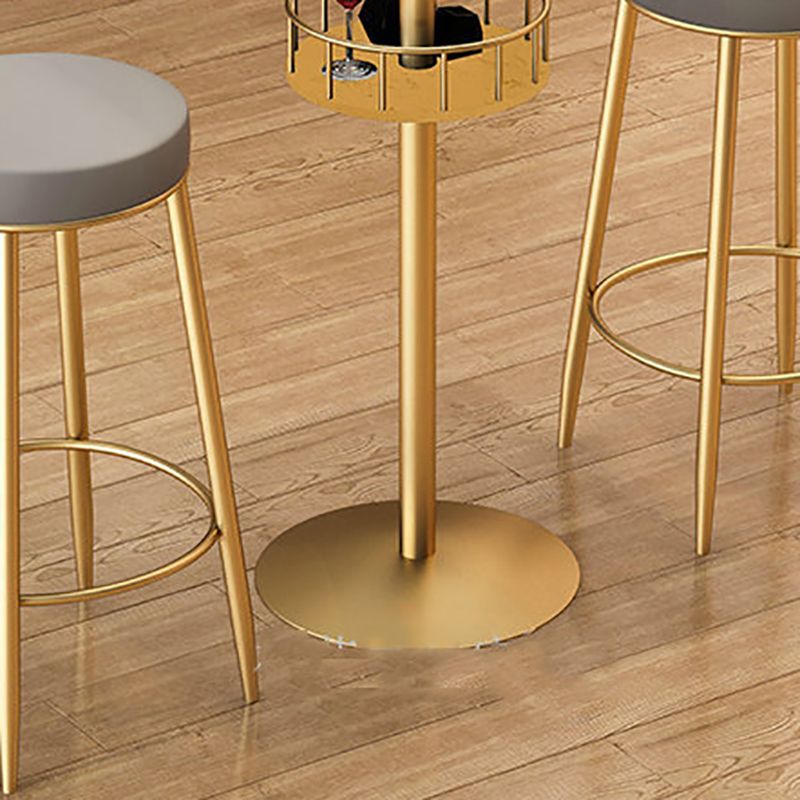 Pedestal Pub Table Glam Style Bar Table for Indoor and Breakroom Clearhalo 'Bar Furniture' 'Bar Tables' 'bar_tables' 'furn' 'furn_bar_tables' 'Furniture' 'Kitchen & Dining Furniture' 1200x1200_0a0c96a1-96f9-427b-a224-62ceec858b8b