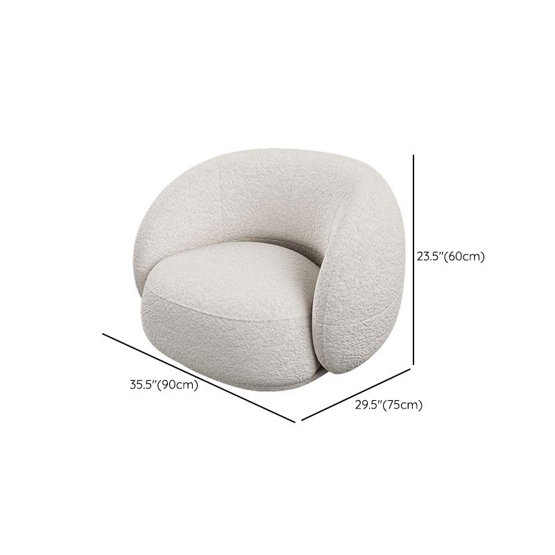 Sofa incurvé en laine contemporaine