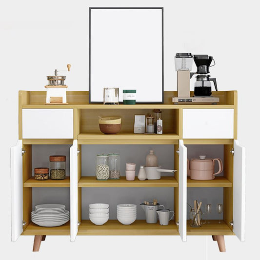 Modern Style Kitchen Sideboard Engineered Wood Sideboard with Open Storage Clearhalo 'buffet_sideboard' 'Buffets & Sideboards' 'furn' 'furn_buffet_sideboard' 'Furniture' 'Kitchen & Dining Furniture' 1200x1200_0a0cfcc0-5451-4f23-aaab-e99ed5ba7d9f