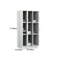 Contemporary Cabinet for Home White Metal Storage Cabinet with Hinged Doors