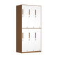 Armario de armario blanco y marrón Armario de acero moderno