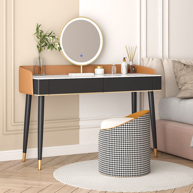 Tavolo da toeletta da toeletta per vanità nero comò con cassetti di stoccaggio