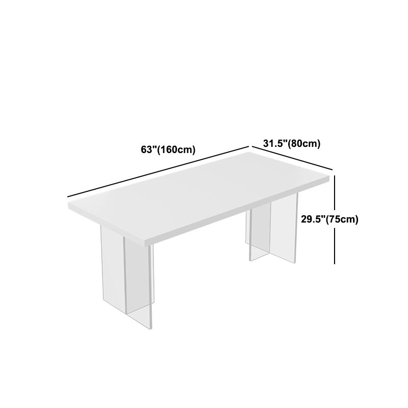 Modern Style Dining Table Sintered Stone Rectangle Table for Kitchen