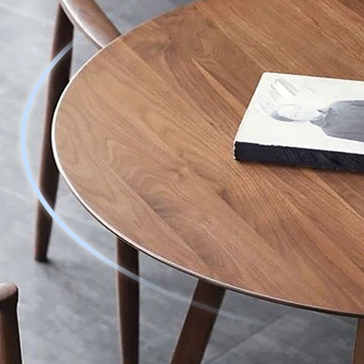 Ronde massieve houten eettafel Set 1/4/5 stukken Dinerset voor keuken