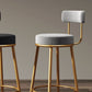 Glam Living Room Conter Sedia in metallo sgabelli da bar con poggiapiedi