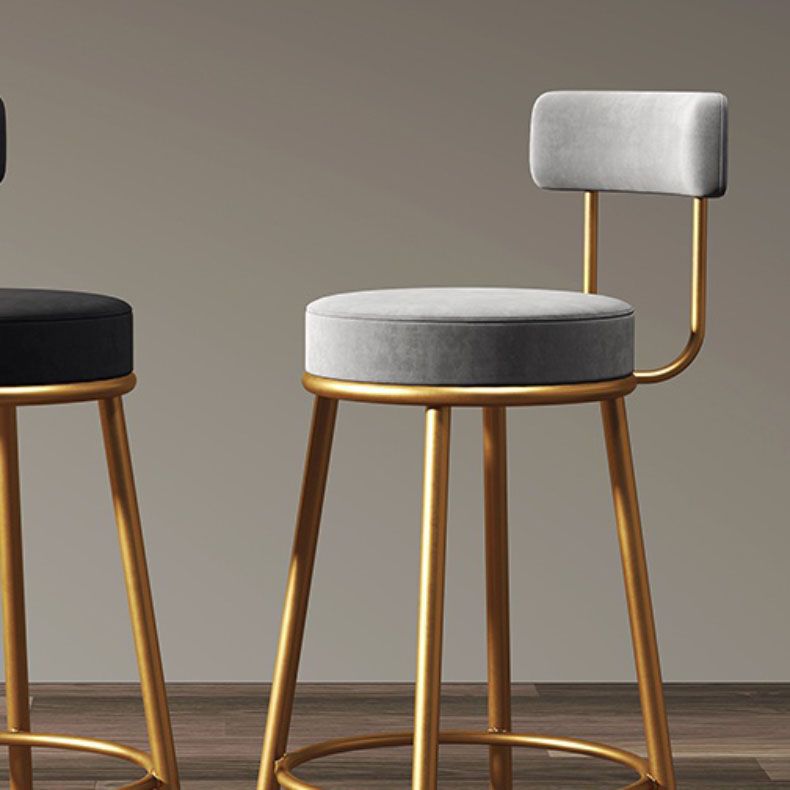 Glam Living Room Conter Sedia in metallo sgabelli da bar con poggiapiedi