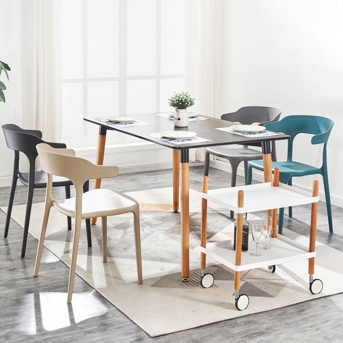 Plastic Dining Arm Chairs Kitchen Open Back Stackable Armchairs Indoor Clearhalo ' kitchen&dining_furn' 'Dining Chairs' 'Dining Tables & Seating' 'dining_chair' 'furn' 'furn_dining_chair' 'Furniture' 'furniture_dining_chair' 'Kitchen & Dining Furniture' 'kitchen' 1200x1200_0a112cc8-53ed-4457-8ce3-dc5fb0b4e35f