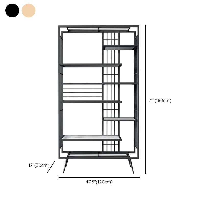 Libreria glam metal etagere scaffale per la sala di studio 70,9 "h x 11,8" w