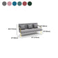 Velvet 3-seater Sofa with 3 Pillows and Pillow Top Arm for Apartment