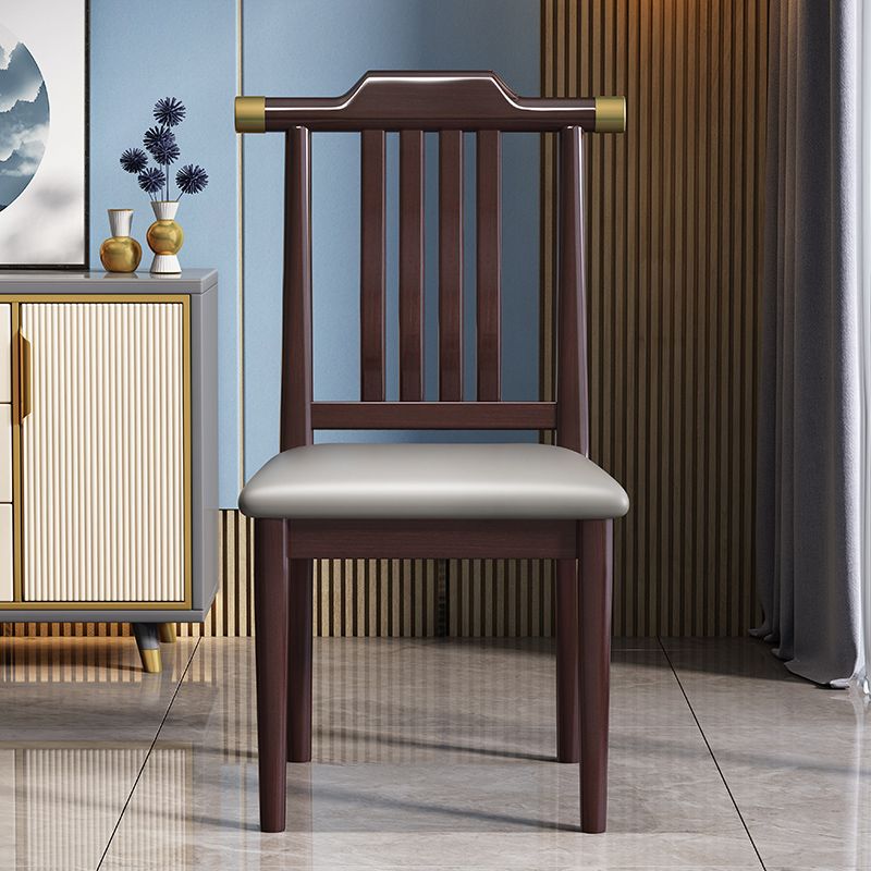 Solide houten eetstoelen moderne stijl armloze eetkamerstoelen voor eetkamer
