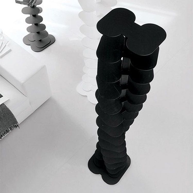 Libreria aperta in metallo in stile contemporaneo per soggiorno