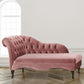 Living Room Rolled Arms Chaise Modern Style Velvet Chaise with Two Arms Clearhalo 'Chairs & Seating' 'Chaise Lounge' 'chaise_lounge' 'furn' 'furn_chaise_lounge' 'Furniture' 'Living Room Furniture' 1200x1200_0a1744c5-8508-43cd-b859-e2f3c2e9ca7d