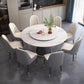 Metal Modern Round Dining Table Sintered Stone Table for Kitchen and Dining Room Clearhalo ' dining_table' 'Dining Tables & Seating' 'Dining Tables' 'furn' 'furn_dining_table' 'Furniture' 'furniture_dining_table' 'Kitchen & Dining Furniture' 'kitchen&dining_furn' 'kitchen' 'kitchen_dining_table' 1200x1200_0a18c203-ec58-4788-94b9-5e9104ccbf03
