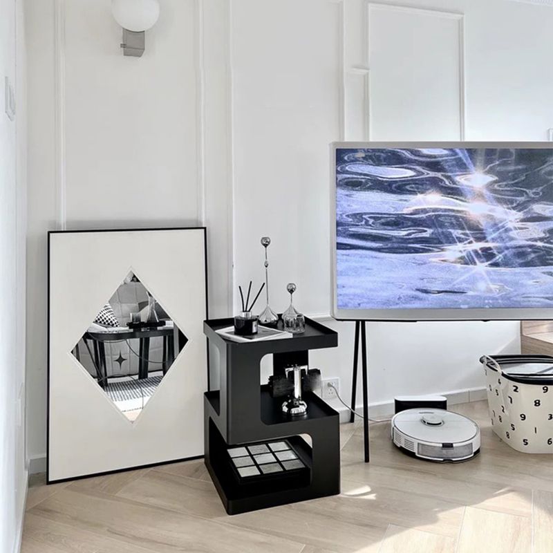 21.7" Tall Block End Table 3-Tier Metal Accent Side Table for Living Room Clearhalo 'Coffee & Accent Tables' 'End & Side Tables' 'end_side_tables' 'furn' 'furn_end_side_tables' 'Furniture' 'Living Room Furniture' 1200x1200_0a19ce87-e581-41cf-bde6-2e8bfa833b30