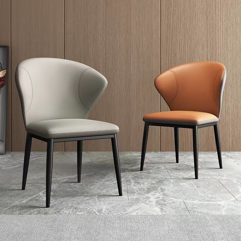 Contemporary Dining Chairs Armless Dining Chairs with Metal Legs for Kitchen Clearhalo 'Dining Chairs' 'Dining Tables & Seating' 'dining_chair' 'furn' 'furn_dining_chair' 'Furniture' 'Kitchen & Dining Furniture' 1200x1200_0a1adbdd-9ddc-4f84-b90c-af51ecadd630