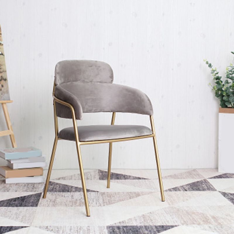 Home Kitchen Accent Chair Velvet Arm Upholstered Dining Chair