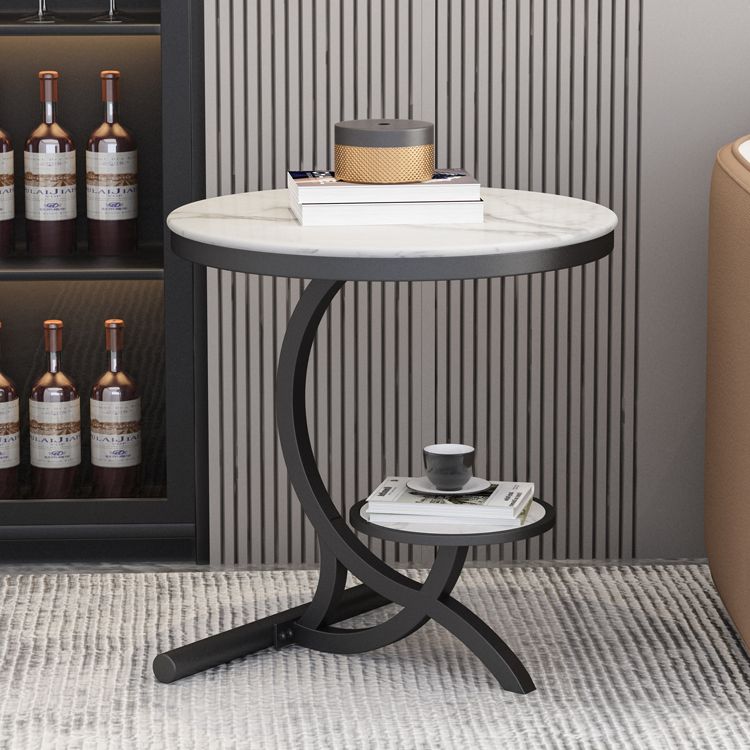 Mesa de esquina abstracta moderna Mesa de extremo redonda para la sala de estar para la sala de estar