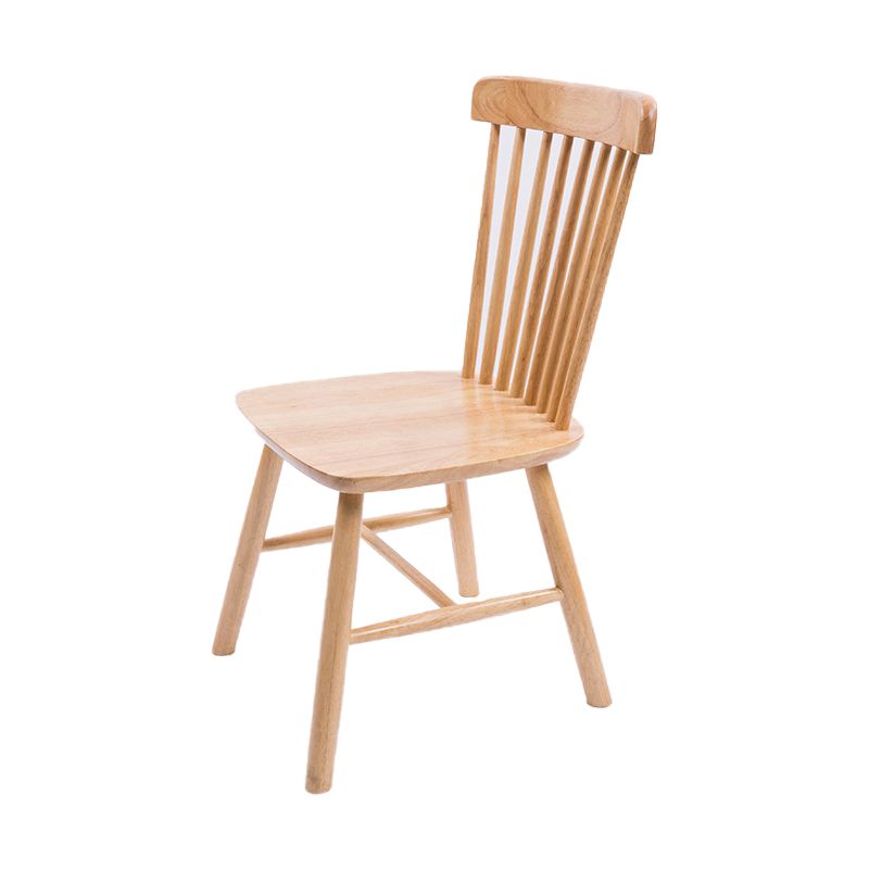 Contemporary Solid Wood Armless Chair Windsor Side Chair for Dining Room