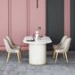 Oval Sintered Stone Dining Table Traditional Luxury Double Pedestal Table Clearhalo 'Dining Tables & Seating' 'Dining Tables' 'dining_table' 'furn' 'furn_dining_table' 'Furniture' 'furniture_dining_table' 'Kitchen & Dining Furniture' 'kitchen' 'kitchen_dining_table' 1200x1200_0a1d3fb5-04ed-4e4a-b82d-5d338474e933