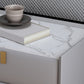 Cabinete de piedra Bedside Accent Mesa Nightshand con 2 cajones