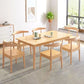 Rubber Wood Solid Wood Dining Table Set 1/2/5/7 Pieces Dining Set for Kitchen