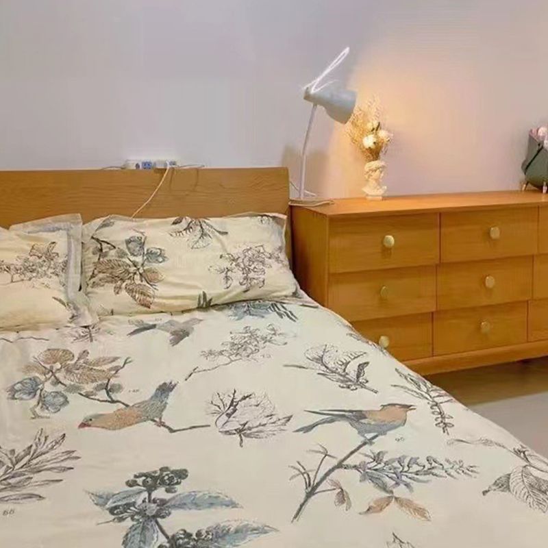 Commode de rangement en bois massif à double commode horizontale moderne pour chambre à coucher