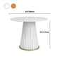 Glam Sintered Stone Dining Table Round Dinner Room Kitchen Table with Pedestal Base Clearhalo 'Dining Tables & Seating' 'Dining Tables' 'dining_table' 'furn' 'furn_dining_table' 'Furniture' 'furniture_dining_table' 'Kitchen & Dining Furniture' 'kitchen' 'kitchen_dining_table' 1200x1200_0a21b57d-6347-4b84-b3e6-e39f76c4bcdc