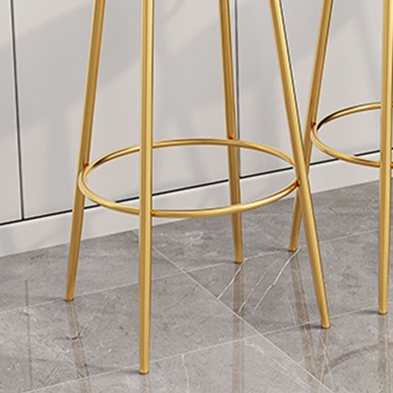 Tabouret de comptoir en velours scandinave tabouret de bar à hauteur pour le salon