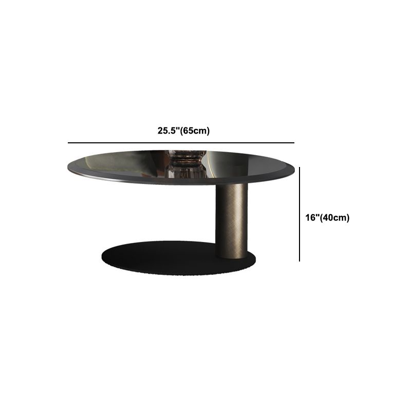 Mid-Century Modern Round Coffee Table Metal Cocktail Table in Distressed Finish Clearhalo 'Coffee & Accent Tables' 'Coffee Tables' 'coffee_tables' 'furn' 'furn_coffee_tables' 'Furniture' 'Living Room Furniture' 1200x1200_0a22bc5a-d30f-448e-8062-b6e78669a923