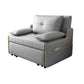 STOCK FUTON in futon e materasso in tessuto moderno grigio con cuscini