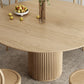 Modern Round Dining Table Pine Solid Wood Pedestal Dining Table in Natural Clearhalo 'Dining Tables & Seating' 'Dining Tables' 'dining_table' 'furn' 'furn_dining_table' 'Furniture' 'furniture_dining_table' 'Kitchen & Dining Furniture' 1200x1200_0a2439ec-70e9-44e1-aa09-05625738abab