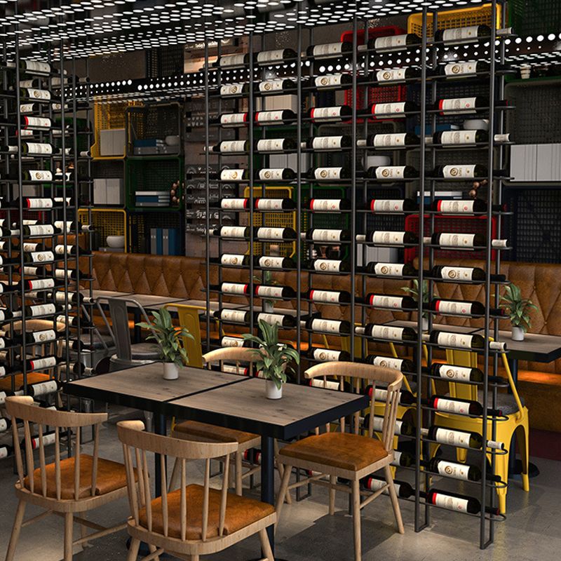 Floor Industrial Wine Rack Bottle Black Iron Bottle Holder for Bar Clearhalo 'furn' 'furn_wine_racks' 'Furniture' 'Kitchen & Dining Furniture' 'Wine Racks' 'wine_racks' 1200x1200_0a24e20d-bc4a-4e9e-abc4-76601f6d042a