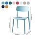 Scandinavian Home Plastic Side Chair Matte Finish Open Back Dining Chair (Set of 4) Clearhalo ' kitchen&dining_furn' 'Dining Chairs' 'Dining Tables & Seating' 'dining_chair' 'furn' 'furn_dining_chair' 'Furniture' 'furniture_dining_chair' 'Kitchen & Dining Furniture' 'kitchen' 1200x1200_0a25c571-6a1e-445a-b583-df390b94fa81