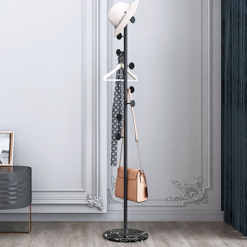 Metal Hall Tree Free Standing Entryway Kit Changer con ganchos