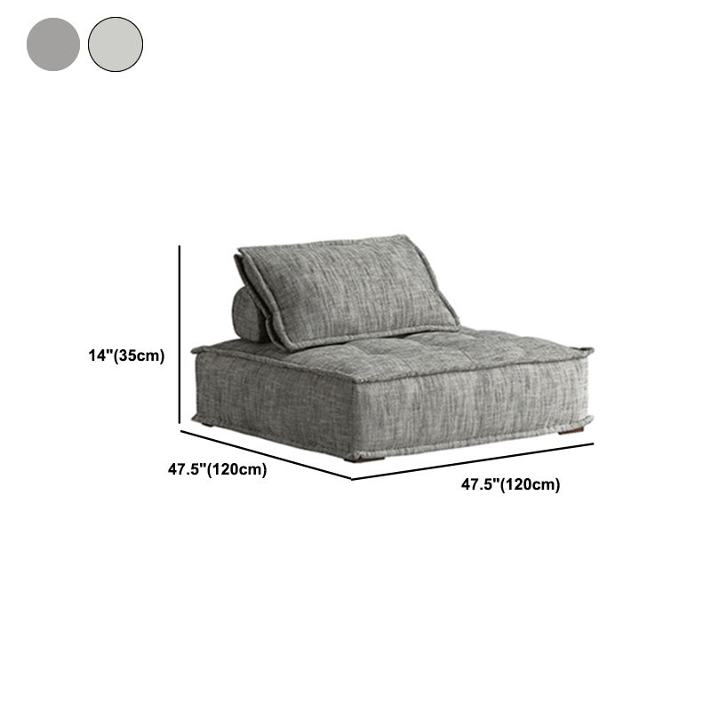 Almohadas contemporáneas asientos estacionarios estándar de lino sin brazo