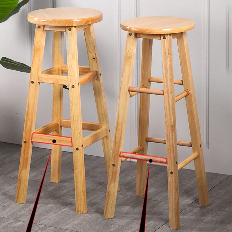 Modern Armless Backless Counter Stool Wood Cafe Bar Stool with Seat and Pedal Clearhalo 'Bar Furniture' 'Bar Stools' 'bar_stools' 'furn' 'furn_bar_stools' 'Furniture' 'furniture_bar_stools' 'Kitchen & Dining Furniture' 1200x1200_0a26e3e7-5e9f-4f91-8ba6-e269003a17af