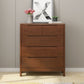 Contemporary Chest Legs Included Solid Wood Chest with Drawers for Bedroom