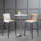 Minimalist Style Upholstered Fabric Barstools Backrest Bar Stools with Footrest