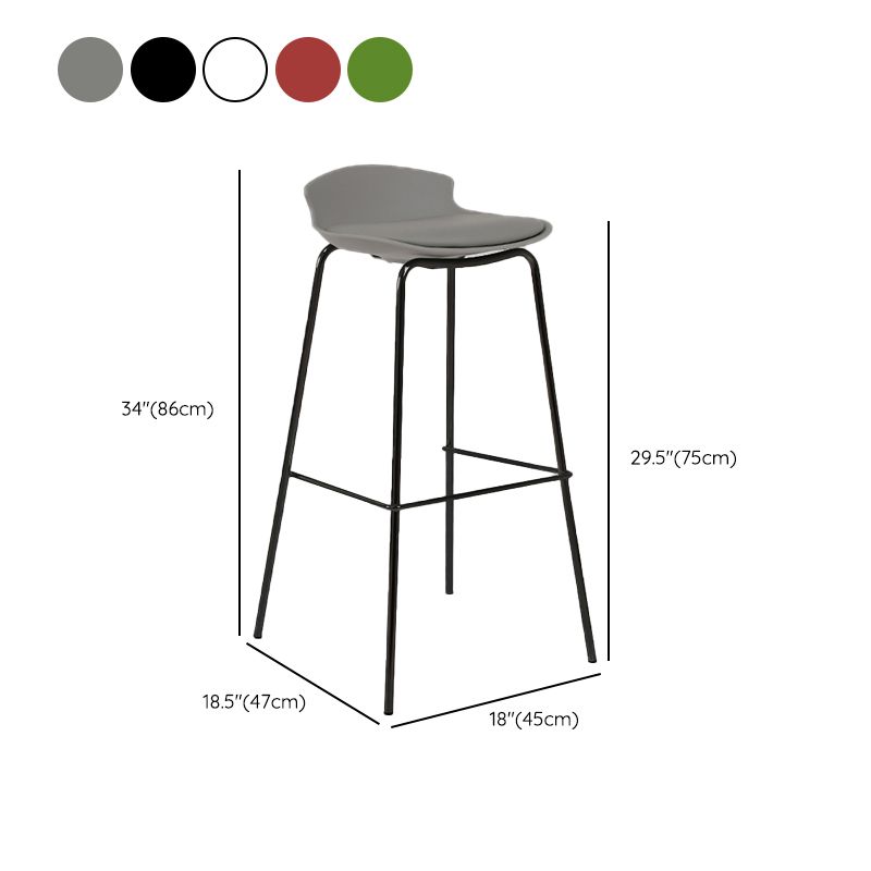 Modern Style Counter Stool Faux Leather Counter-height Stool for Indoor Clearhalo 'Bar Furniture' 'Bar Stools' 'bar_stools' 'furn' 'furn_bar_stools' 'Furniture' 'Kitchen & Dining Furniture' 1200x1200_0a2c2d80-74d7-495f-b94a-bb5d56976c58