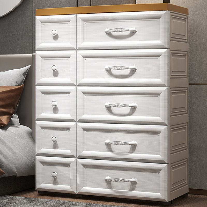 Gabinete casero de plástico de armario de estilo moderno con 10 cajones
