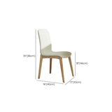 Solid Wood Kitchen Dining Side Chairs Parsons Chair in White